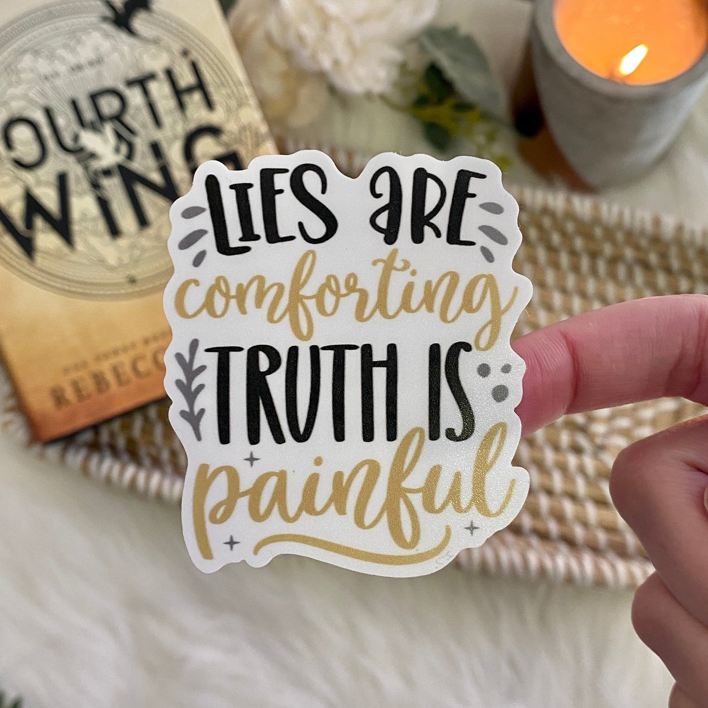 Fourth Wing Sticker | Lies Are Comforting