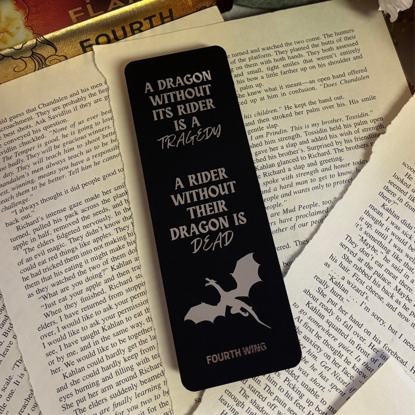 Fourth Wing Bookmark | Dragons & Riders
