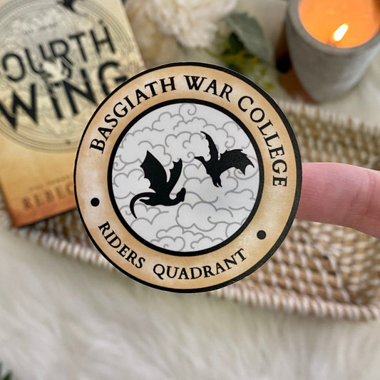 Fourth Wing Sticker | Basgiath War College Emblem