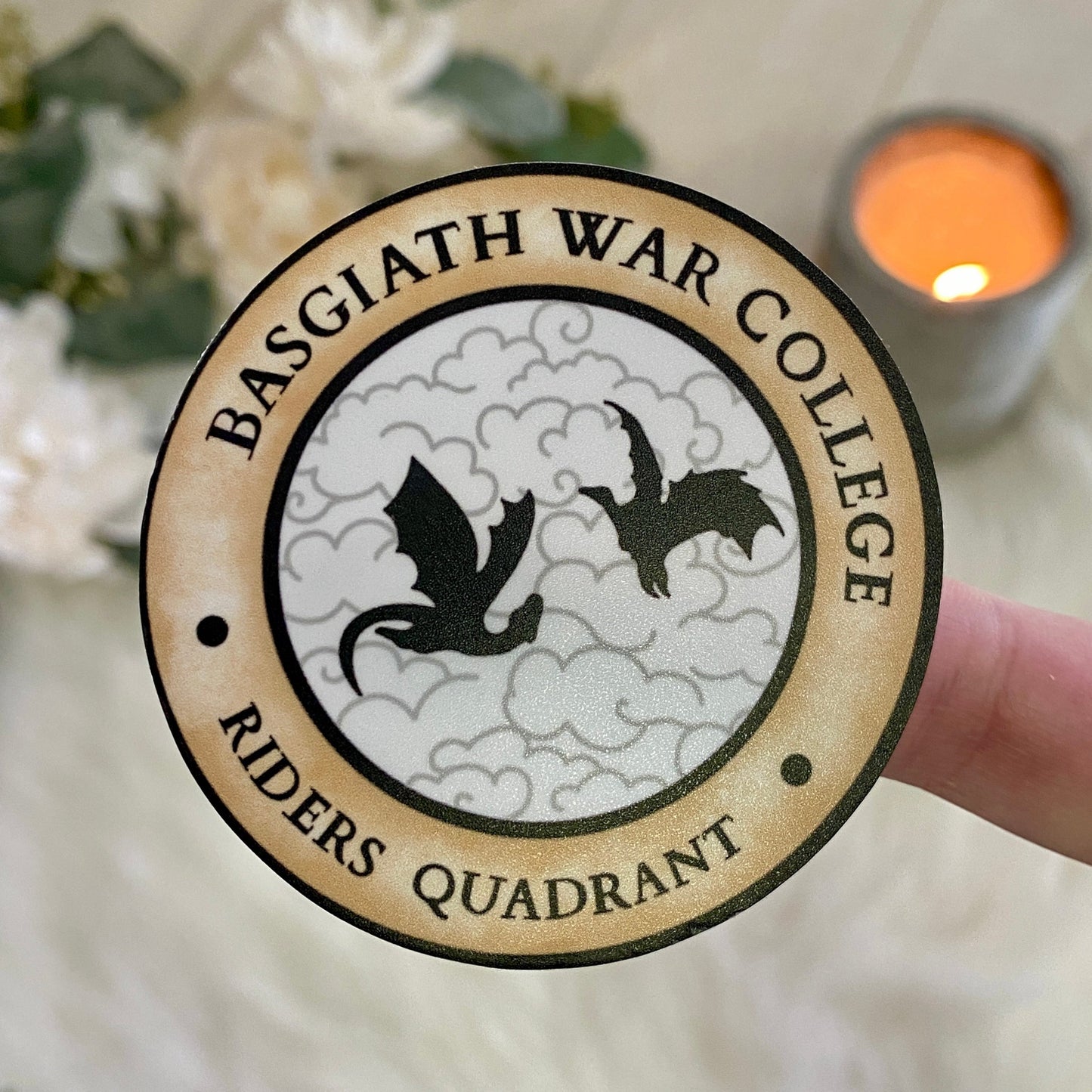 Fourth Wing Sticker | Basgiath War College Emblem