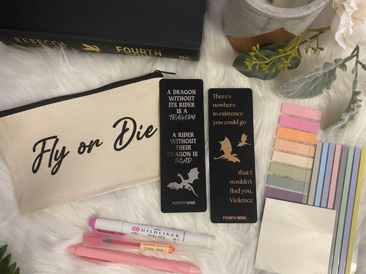 Fourth Wing Annotation Kit | Bookmarks, Annotation Kit and Pouch