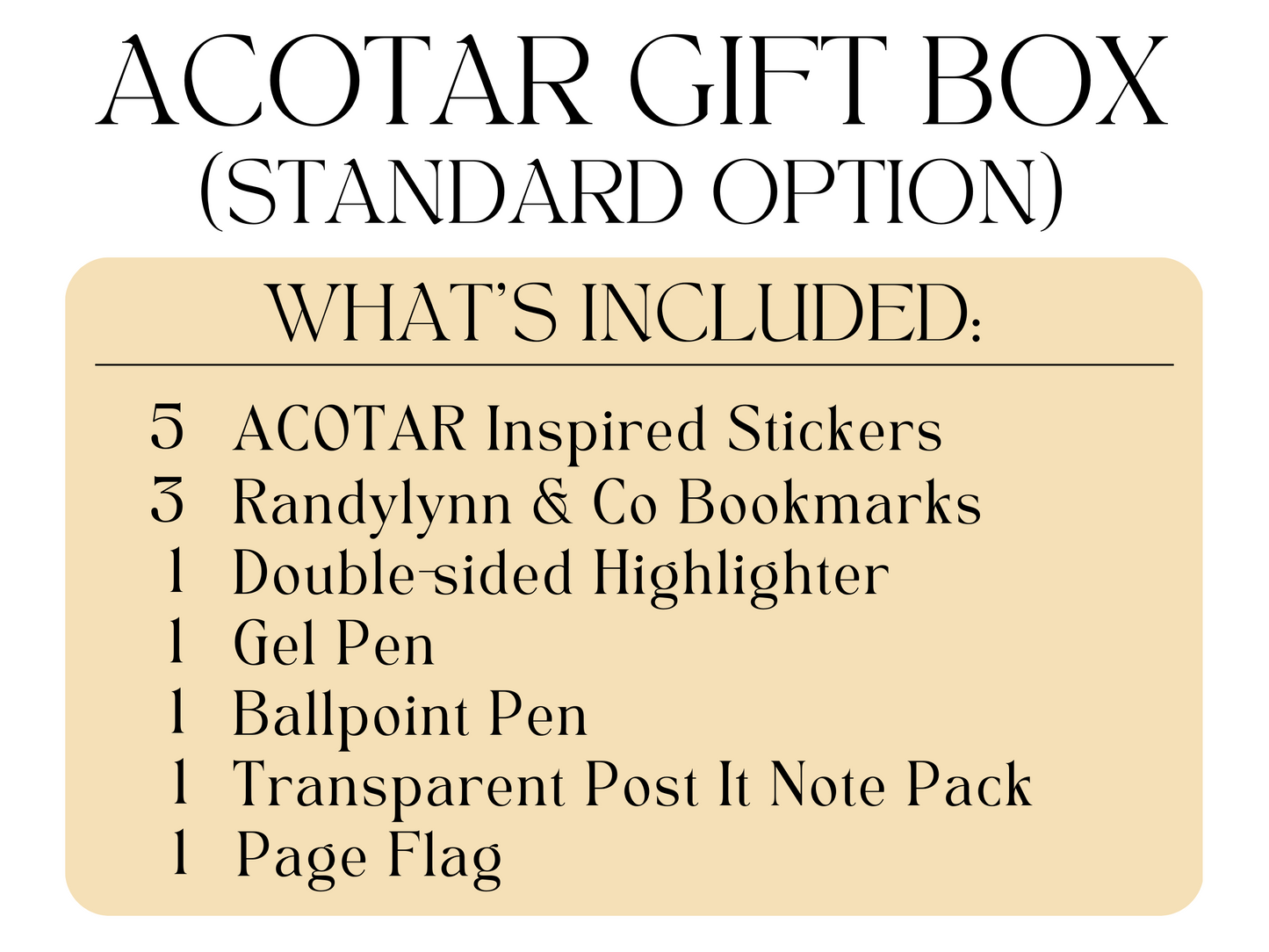 ACOTAR Gift Box (Bookmarks, Stickers and Annotation Kit)